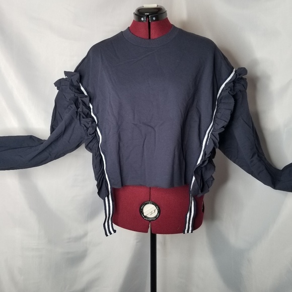 *HP*Navy Ruffle detail Sweatshirt - Picture 4 of 8